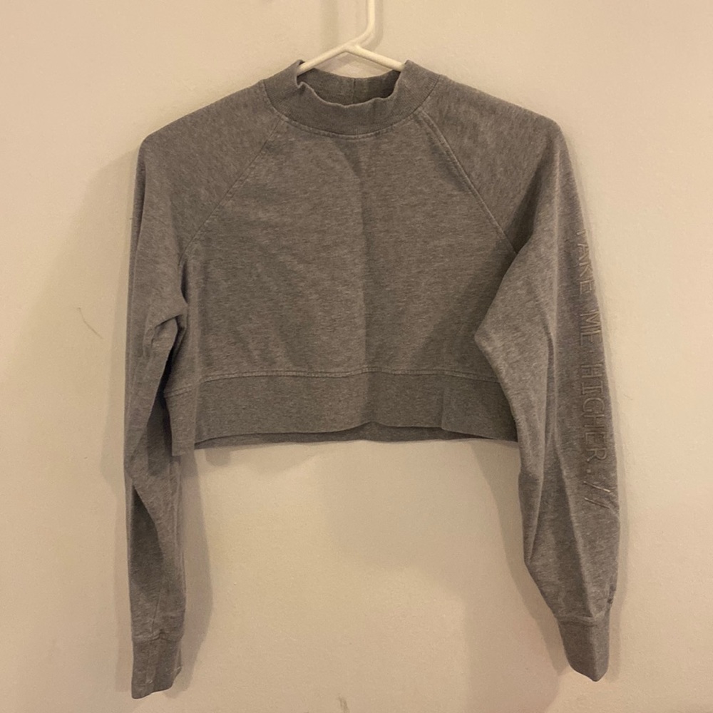 Cropped crew-neck sweater